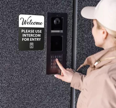 Intercome vinyl sign sticker - TenStickers