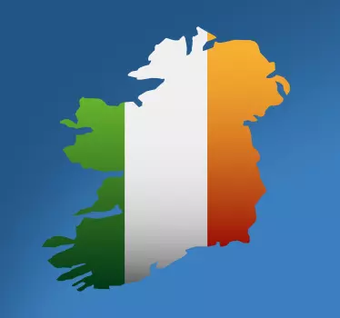 Ireland country with flag colour wall decal - TenStickers