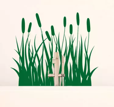 Juncos monocolor plant wall decor - TenStickers