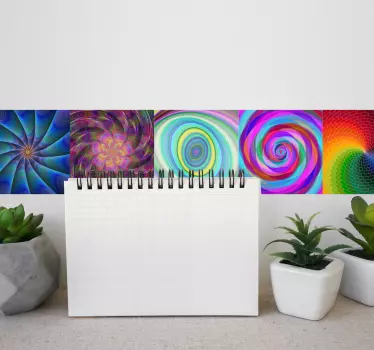 Kaleidoscope border sticker - TenStickers