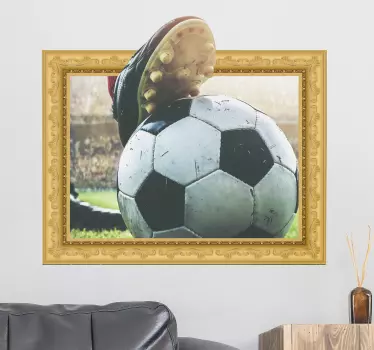 Kicking Soccer Ball football sticker - TenStickers