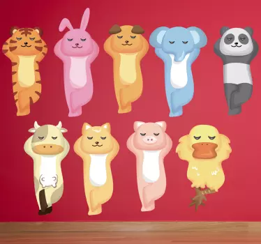 Kids Relaxing Animals Decals - TenStickers