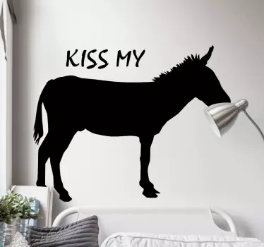 Kiss my with animal sticker - TenStickers
