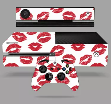 Kisses red lipstick  xbox sticker - TenStickers