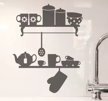 Kitchen Shelves Wall Sticker - TenStickers