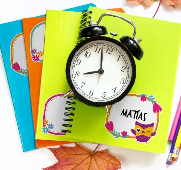 Labels for books and notebooks educational wall sticker - TenStickers