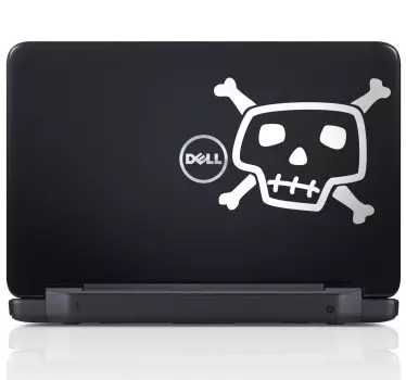 Laptop Sticker Skull - TenStickers