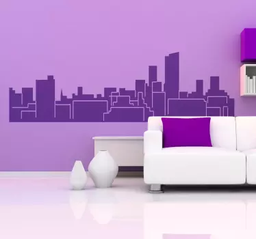 Leeds Skyline Sticker - TenStickers