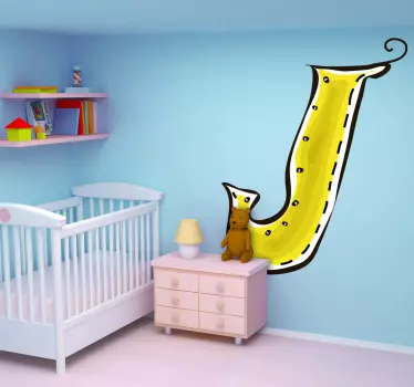 Letter J Sticker - TenStickers