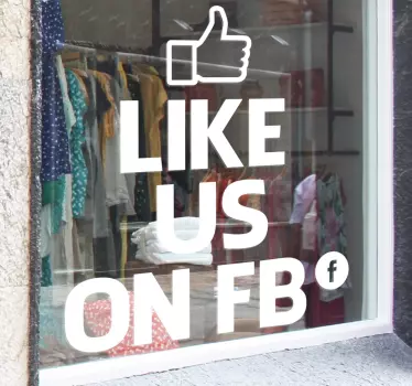Like Us Facebook Sticker - TenStickers