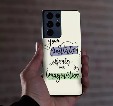 Limitations Imagination Quote Samsung stickers - TenStickers