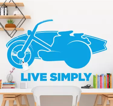 Live Simply surf decal - TenStickers