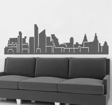 Liverpool Skyline Sticker - TenStickers
