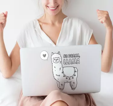 Llama Laptop Sticker - TenStickers