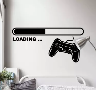 Loading games controller video game wall decal - TenStickers