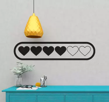 Loading hearts love wall decal - TenStickers