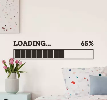 Loading percentage video game wall decal - TenStickers