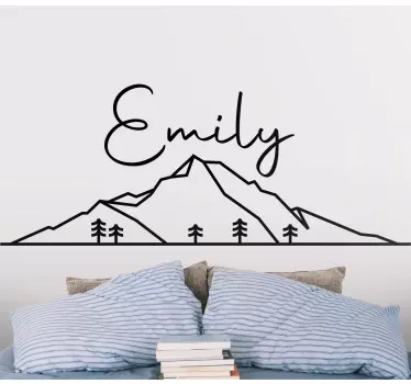 Location sticker personalized mountain view - TenStickers