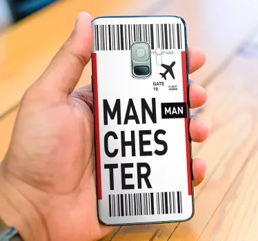Manchester gate pass Samsung stickers - TenStickers