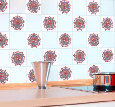 Mandala tile decorative vinyl tile transfer - TenStickers