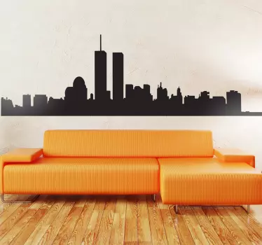 Manhattan Silhouette Sticker - TenStickers