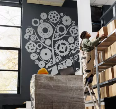 Mechanical Tree Wall Sticker - TenStickers