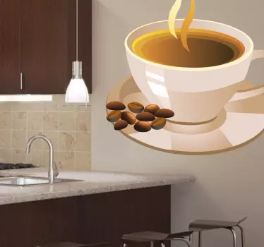 Milk Coffee Wall Sticker - TenStickers