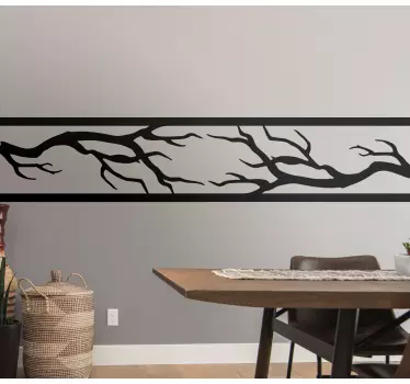 Monocolor tree branches border decal - TenStickers