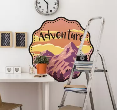 Mountains background mountain wall decal - TenStickers