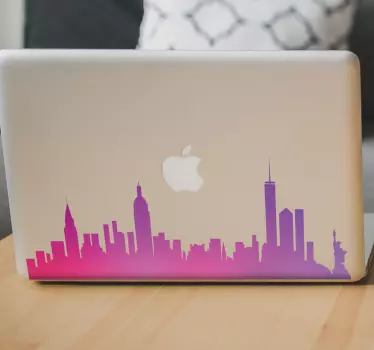 New York Skyline Laptop Decal - TenStickers