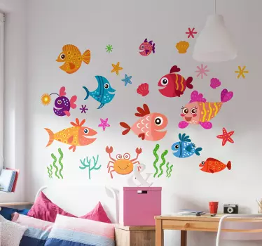 Nile of Children's Fish fish wall decal - TenStickers