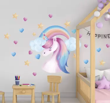 Nordi style unicorn animal wall decor - TenStickers