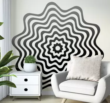 Optical art wall decal - TenStickers