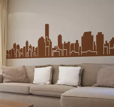 Palermo Skyline Sticker - TenStickers