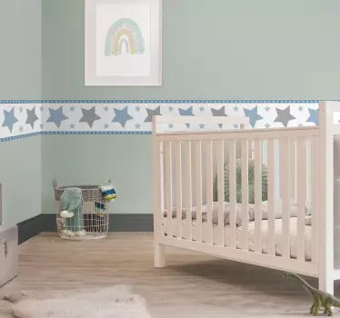 pastel star border border sticker - TenStickers