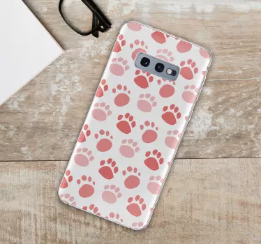 Paw Print Pattern Samsung stickers - TenStickers
