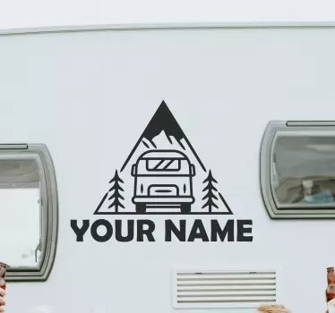 Personalised Mountain Motorhome decals - TenStickers