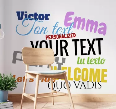 Personalised Text Stickers - TenStickers