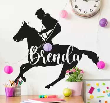 personalized jockey Custom decal - TenStickers