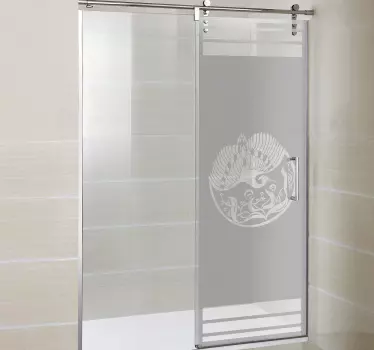 Phoenix art shower window decal - TenStickers