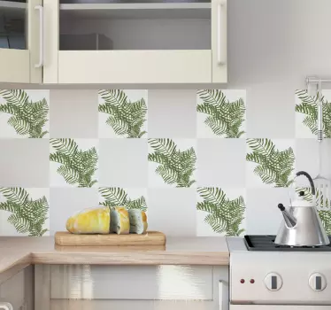 Plant leaf tile sticker - TenStickers