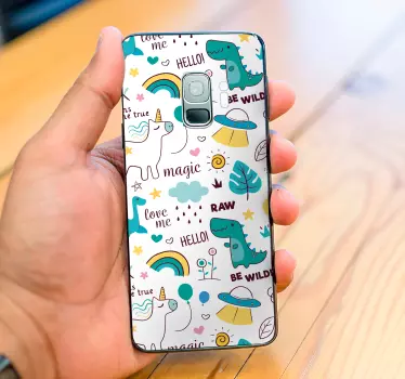 Playful Fantasy Creatures Samsung stickers - TenStickers