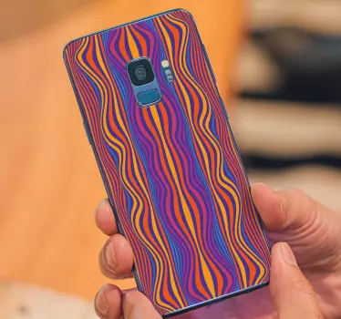Psychedelic groovy lines Samsung decal - TenStickers