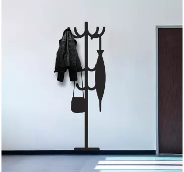 Purse and umbrella coat hanger decals - TenStickers