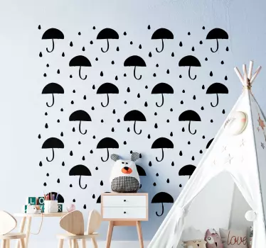 Rain drop confetti wall decor - TenStickers