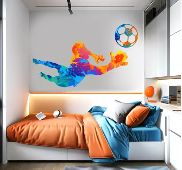 Soccer goalkeeper football wall sticker - TenStickers