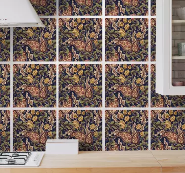 Realistic Paisley Illustration tile transfer decal - TenStickers