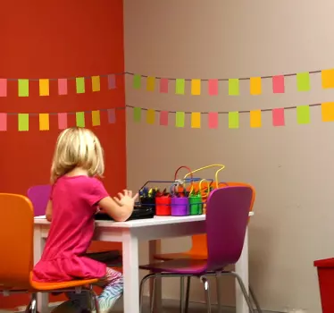 Rectangular Bunting Stickers - TenStickers