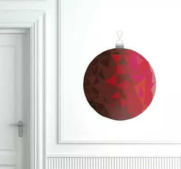 Red Bauble Wall Sticker - TenStickers