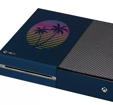 Retro tropical sunset xbox sticker - TenStickers
